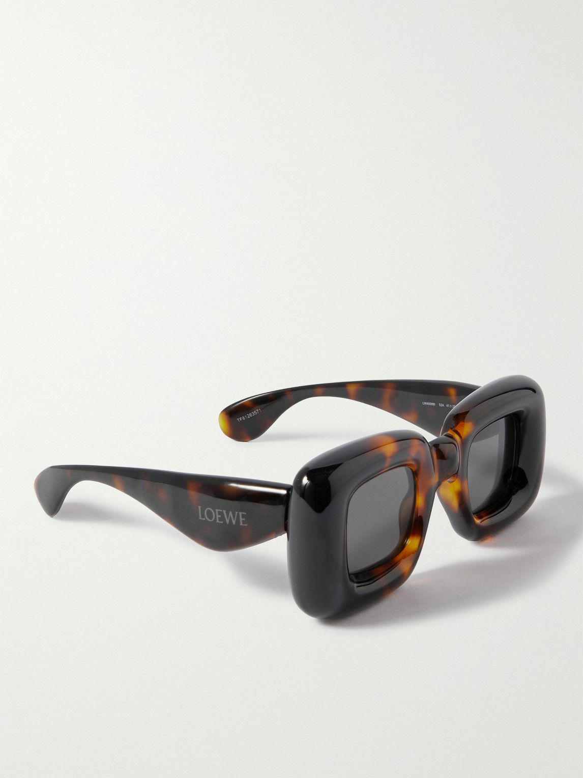 LOEWE - Inflated Square-Frame Tortoiseshell Acetate