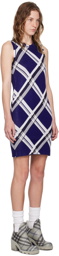 Burberry Blue Check Midi Dress