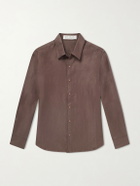 God's True Cashmere - Cocoa Linen Shirt - Brown