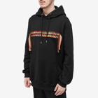 Lanvin Men's Curb Lace Embroidered Popover Hoodie in Black
