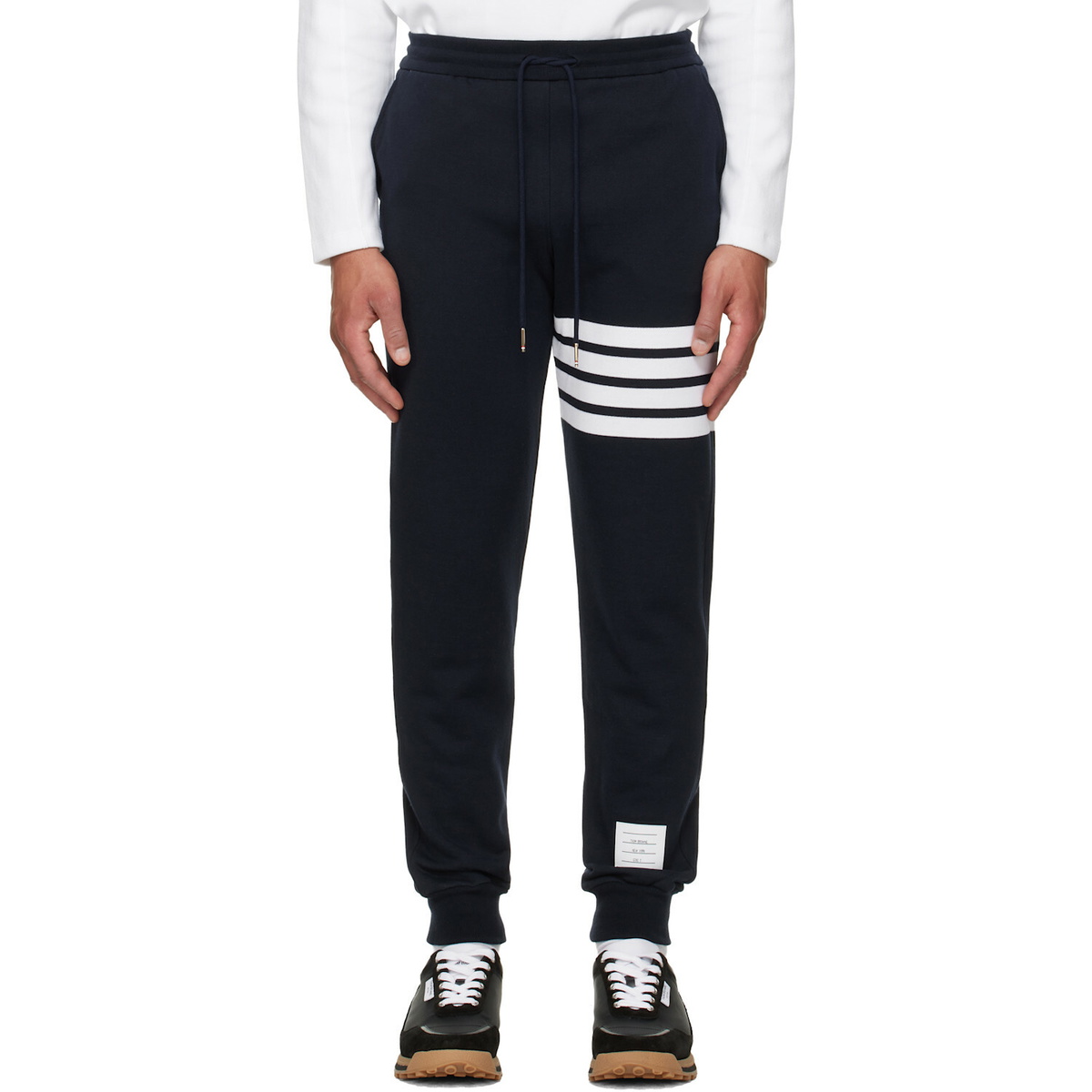 Thom Browne Navy Classic Loopback 4-Bar Sweatpants