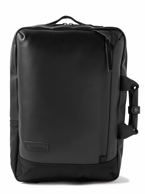 Photo: Master-Piece - Slick Logo-Appliquéd CORDURA® Ballistic and Leather Backpack
