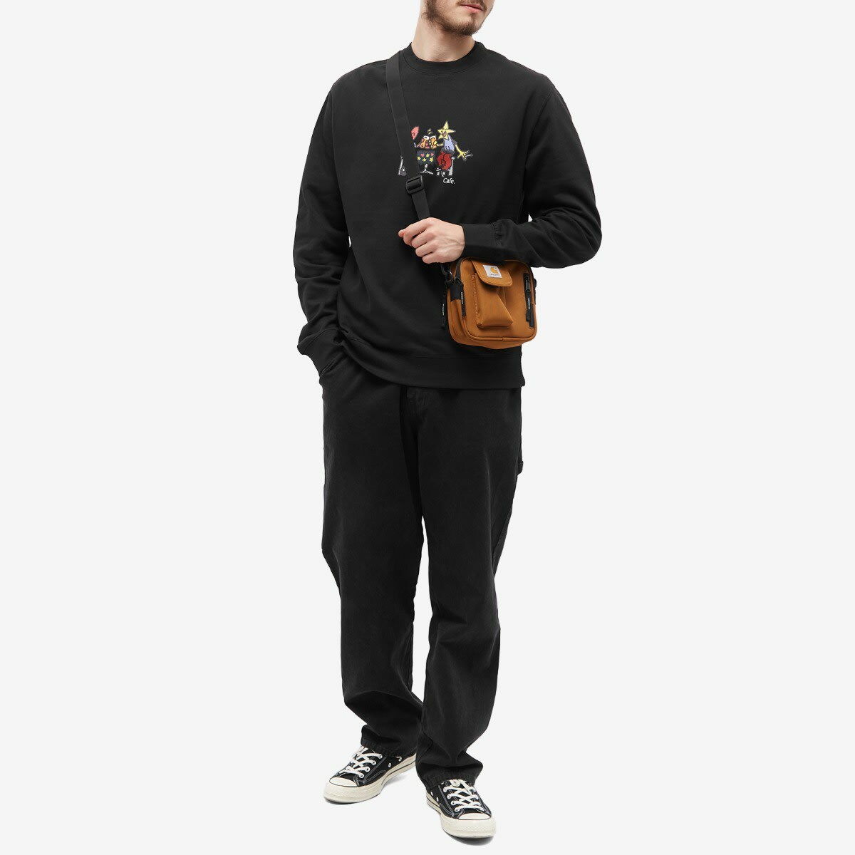 Skateboard Cafe Men's Cheers Crew Sweat in Black