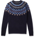 Howlin' - Future Fantasy Fair Isle Brushed-Wool Sweater - Blue