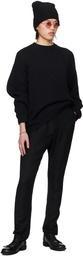 DEVOA Black Curved Trousers