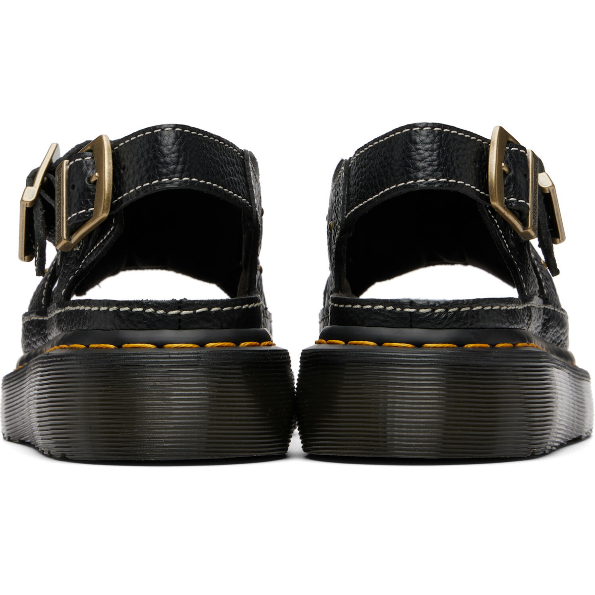 Dr. Martens Black Wrenlie Grizzly Fisherman Platform Sandals