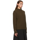 Tibi Khaki Alpaca Slit Cuff Sweater