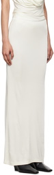 Helmut Lang Off-White Slit Maxi Skirt