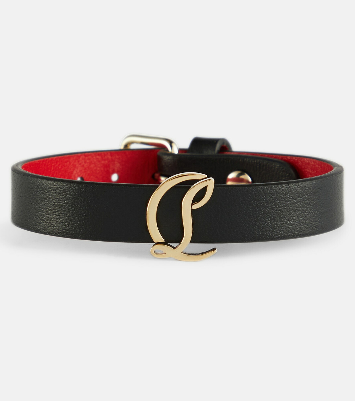 すぐ届く∞Louboutin国内発 loubilink bracelet 3205084 Christian Louboutin - Loubilink embellished leather bracelet