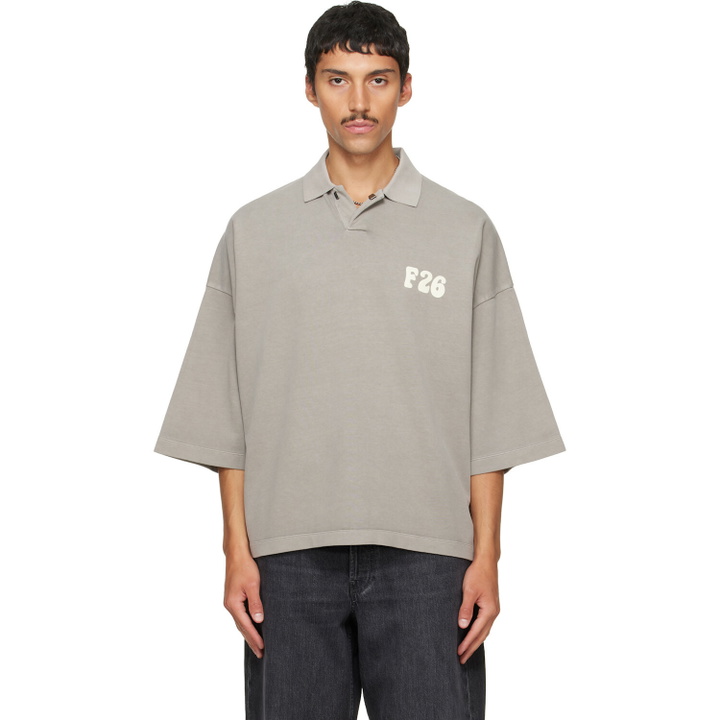 Photo: Fear of God ESSENTIALS Gray Cropped Polo
