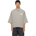 Fear of God ESSENTIALS Gray Cropped Polo