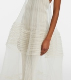 Jacquemus Epi halterneck tulle maxi dress
