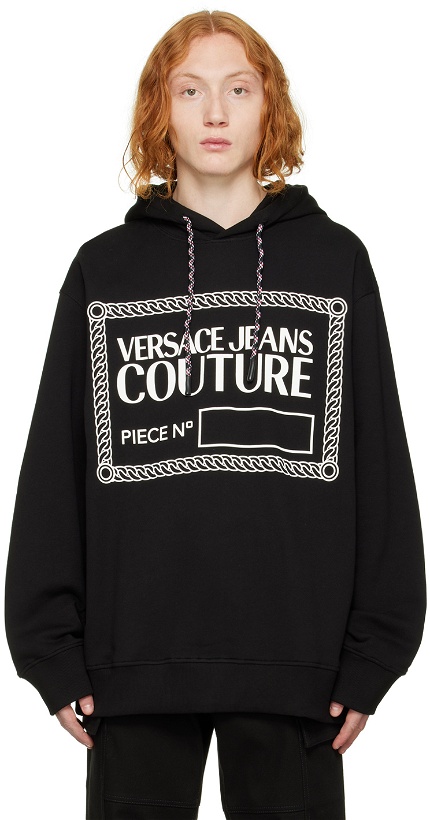 Photo: Versace Jeans Couture Black Piece Number Hoodie