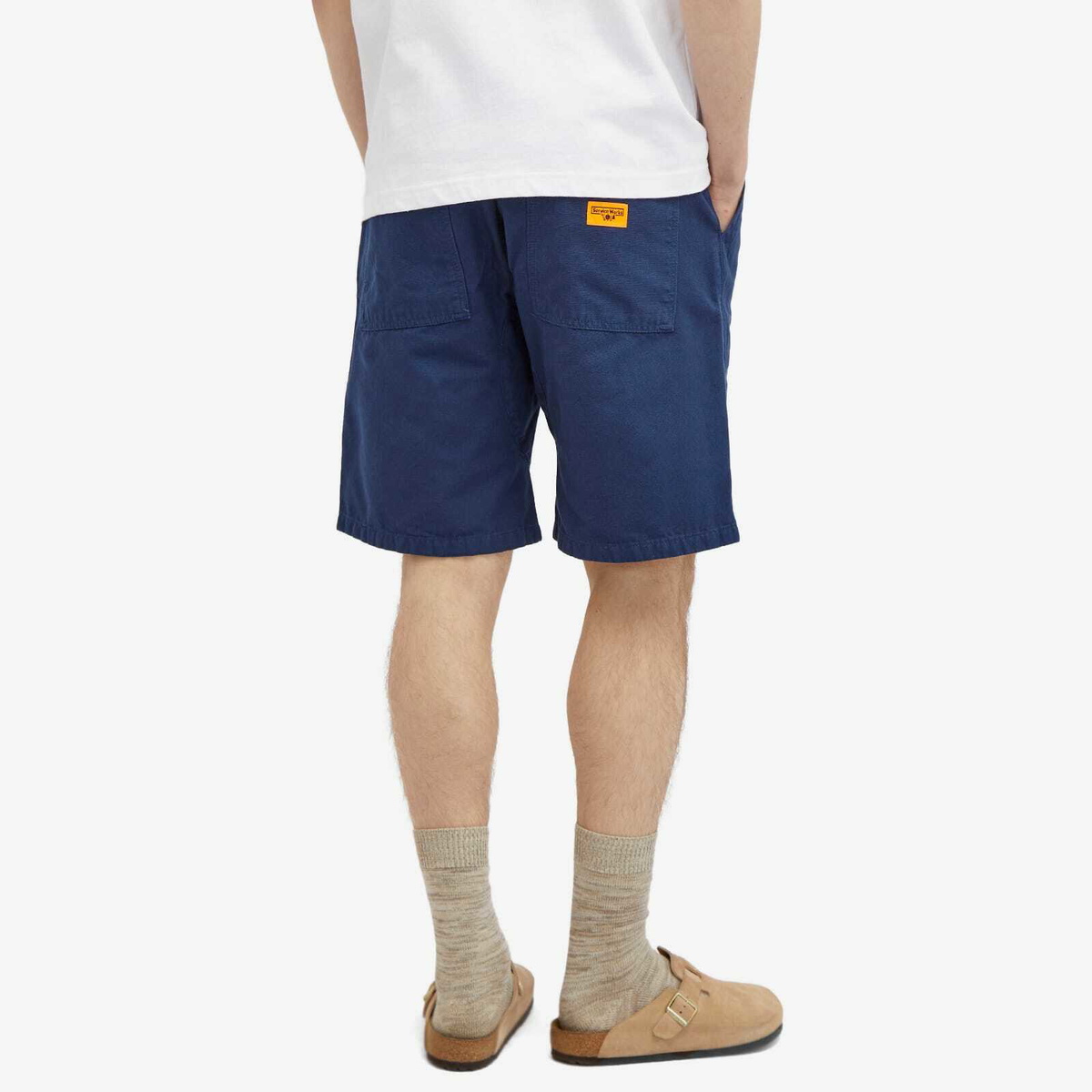 Service Works Men's Classic Canvas Chef Shorts in Navy Service Works