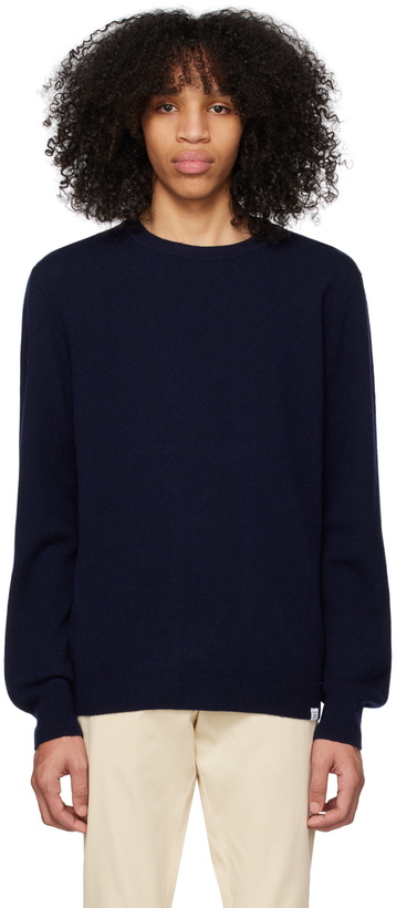 Photo: NORSE PROJECTS Navy Sigfred Sweater