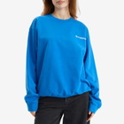 Sporty & Rich Women's Health is Wealth Crew Sweatshirt in Paris Blue