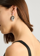 Pearl Octopuss.y Tiny Tires Embellished Earrings - Black And Silver - One Size