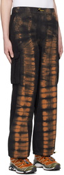 Brain Dead Black Zebra Dye Flight Cargo Pants