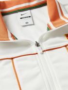 Nike Tennis - Court Heritage Logo-Appliquéd Colour-Block Tech-Jersey Tennis Jacket - Orange