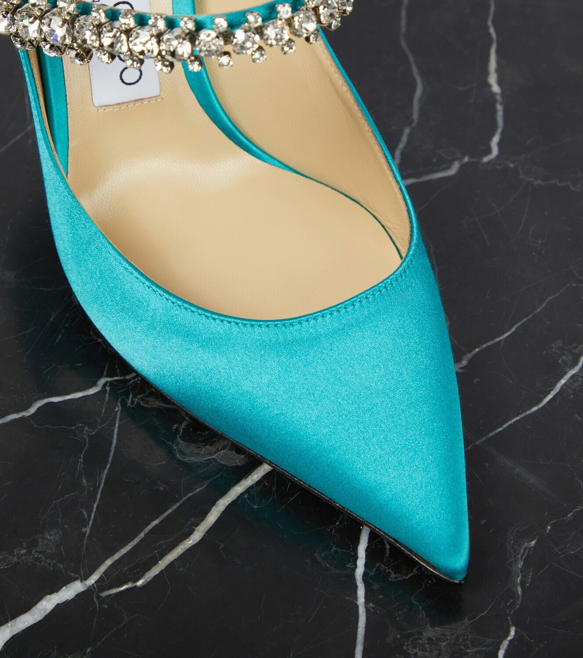 Jimmy Choo Bing 100 embellished satin mules Jimmy Choo