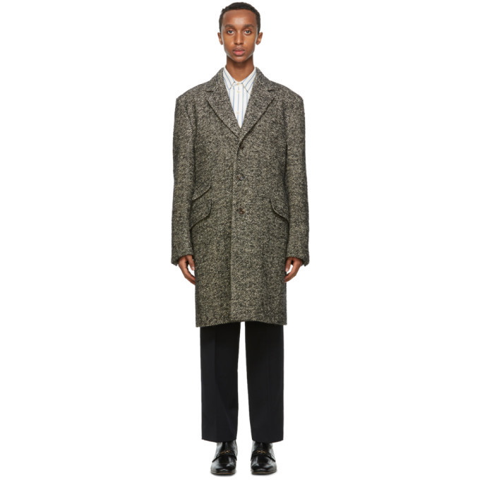 Photo: Gucci Grey Wool Herringbone Coat