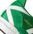 adidas Consortium - Human Made Tokio Solar Leather-Trimmed Mesh and Suede Sneakers - Green