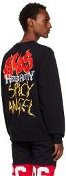 GCDS Black Print Sweatshirt