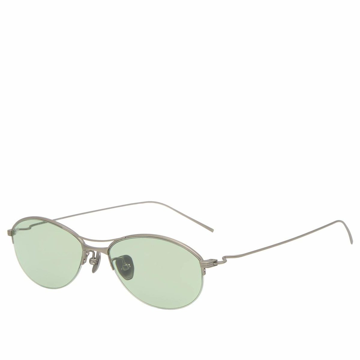 AKILA Helix Sunglasses in Brushed Gunmetal/Green 