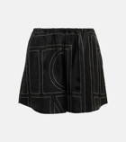 Toteme - Logo silk shorts