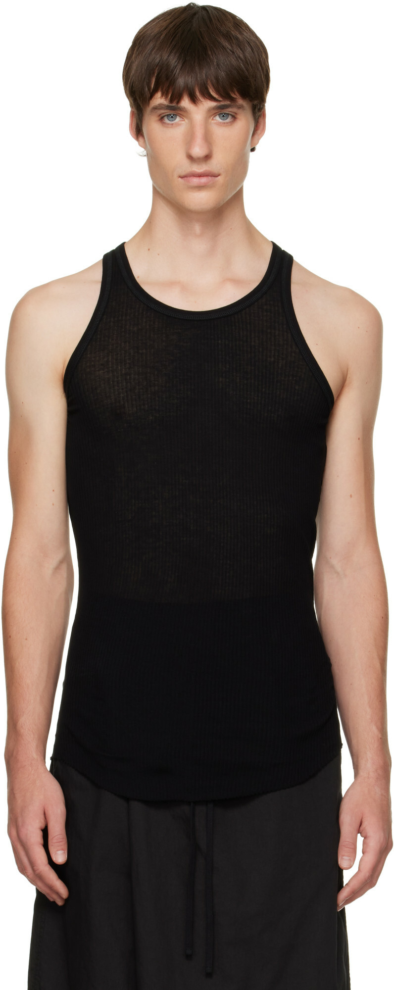 Julius Black Skinny Tank Top