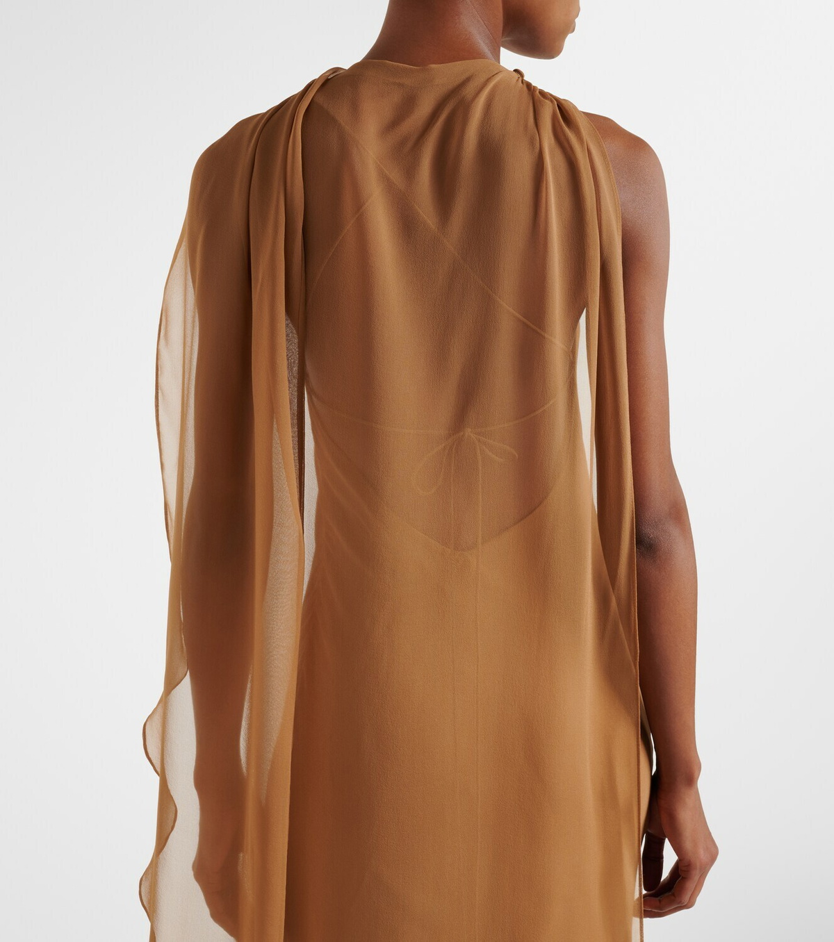 The Sei Caped silk satin gown