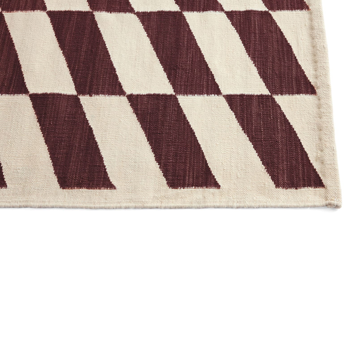 HAY Shift Kelim Rug - 140x200cm in Burgundy 