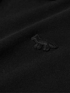 Maison Kitsuné - Logo-Appliquéd Cotton-Piqué Polo Shirt - Black