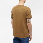 Fred Perry Authentic Men's Twin Tipped T-Shirt in Shaded Stone