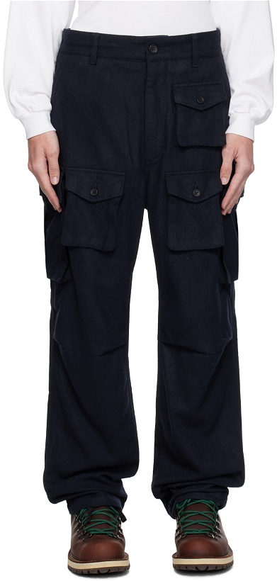 Photo: Engineered Garments Navy FA Cargo Pants