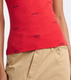 Loewe Logo ribbed-knit cotton-blend tank top