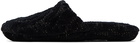 Versace Underwear Black Barocco Slippers