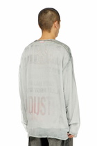 Diesel Sheer chiffon top with concert graphics - T-Shirts Mens in Grey