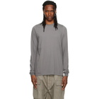 Rick Owens Gray Tower Short Crewneck LS T-shirt