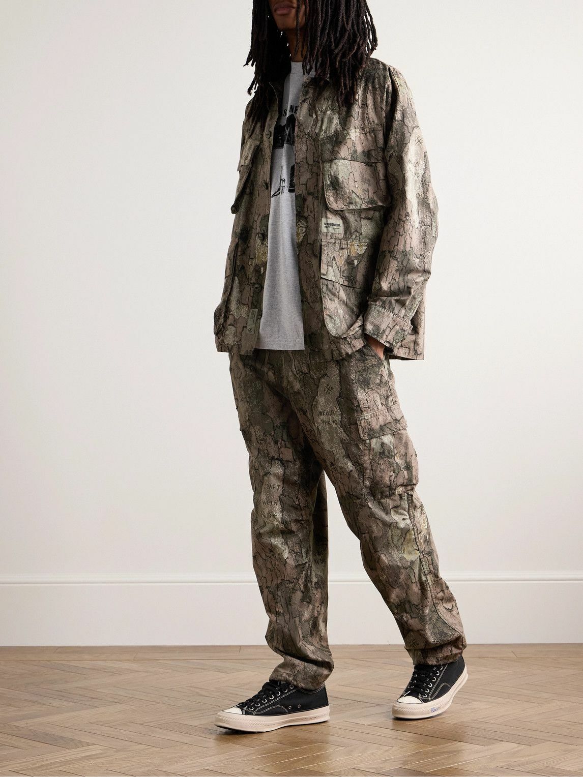 Neighborhood - Fatigue Logo-Appliquéd Camouflage-Print Cotton 