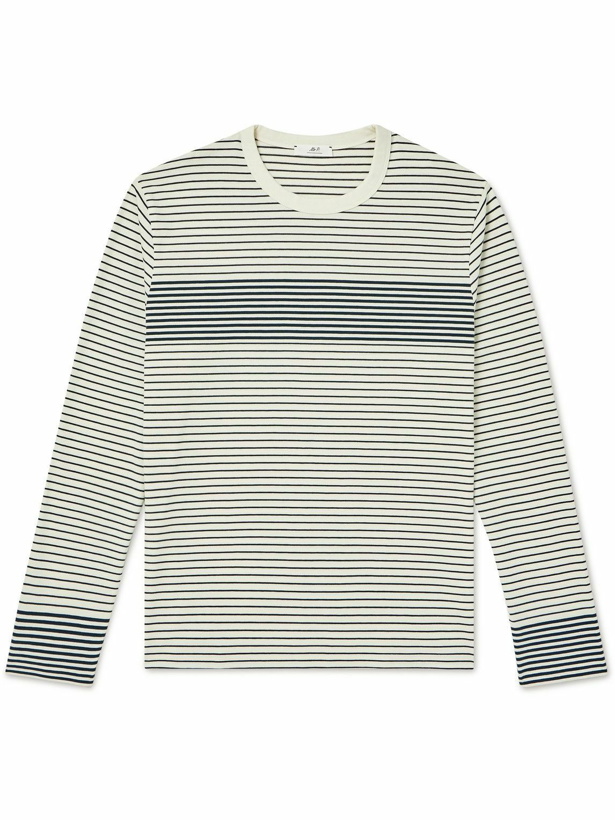 Photo: Mr P. - Striped Cotton-Jersey T-shirt - Neutrals