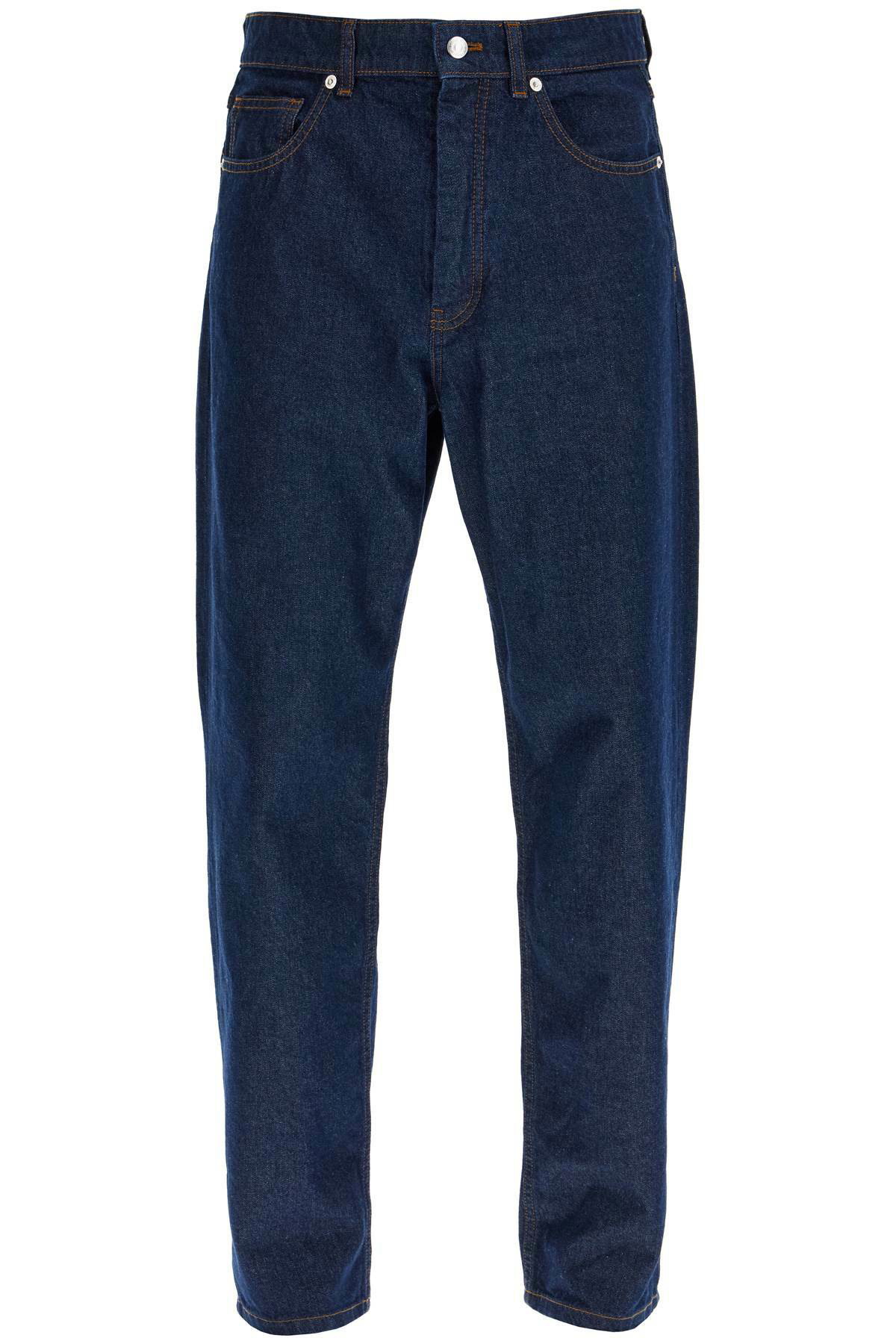 MAISON KITSUNE lightweight denim straight leg jeans Blue
