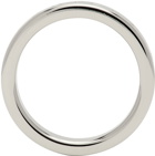 MM6 Maison Margiela Silver Skinny Logo Ring