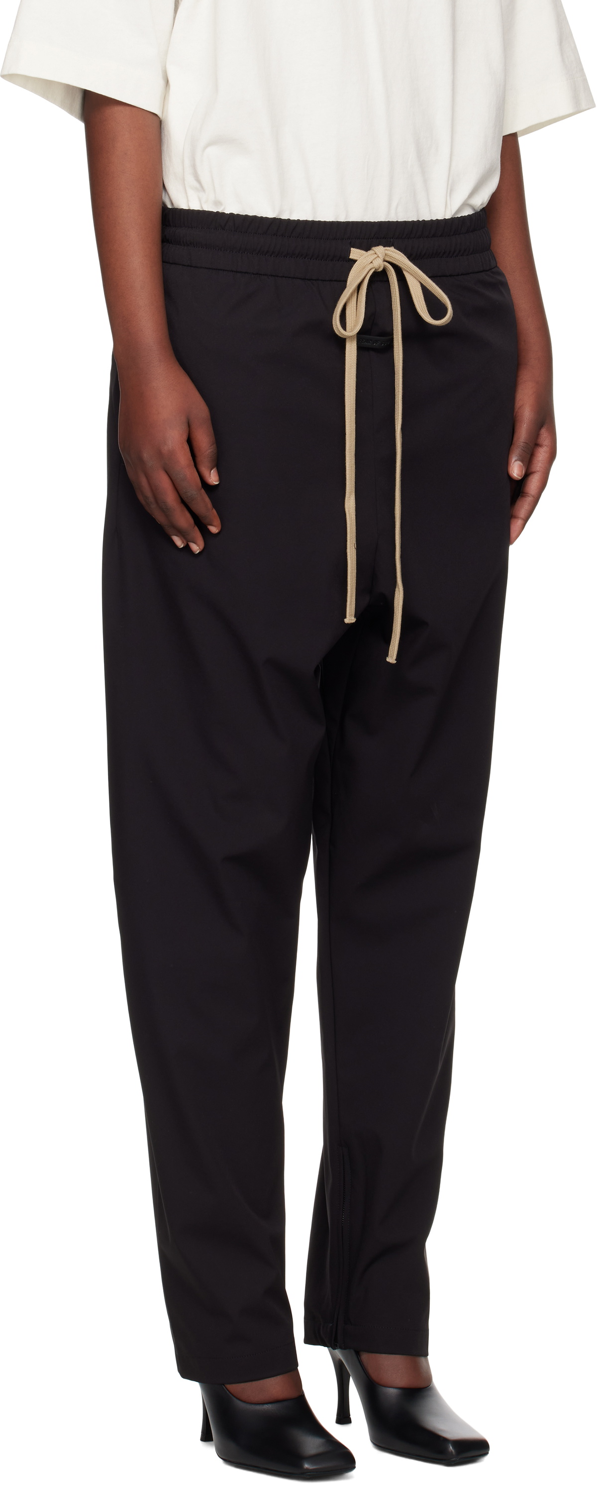 Fear of God Black Nylon Track Pants