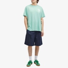 Sporty & Rich Men's Emblem T-Shirt in Aquamarine/White