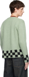 Second/Layer Green Chevy Cardigan