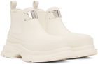 both White Gao Eva Metal Logo Ankle Boots