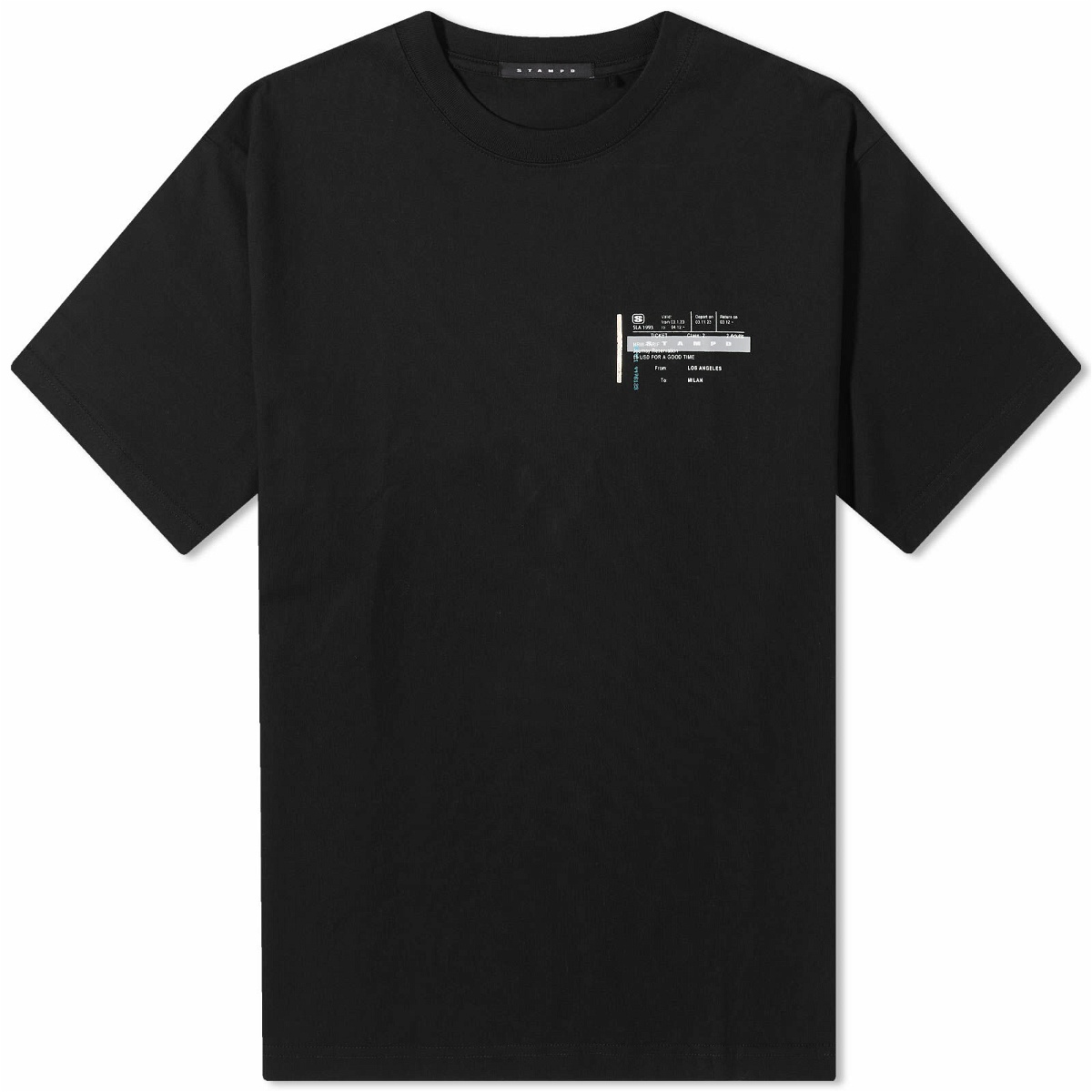 Photo: Stampd Men's Transit Ticket Relaxed T-Shirt in Black