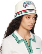 Casablanca White Gothic Crochet Bucket Hat