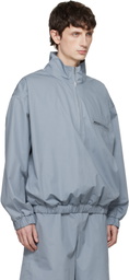 Rier Blue Cotton Windbreaker Jacket